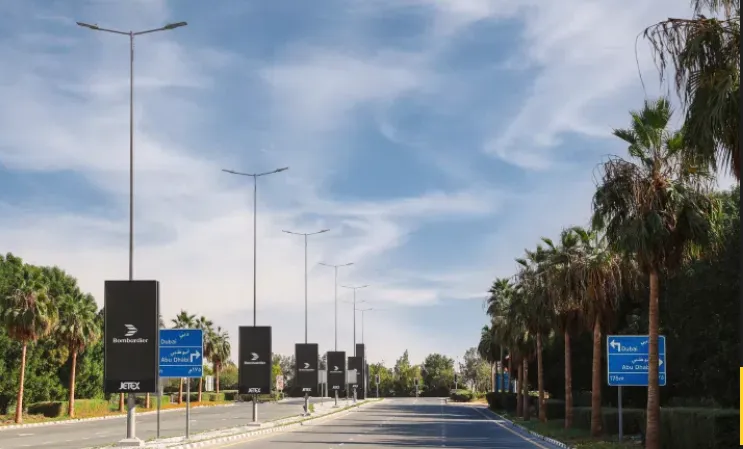 Outdoor Digital Lampposts at DWC