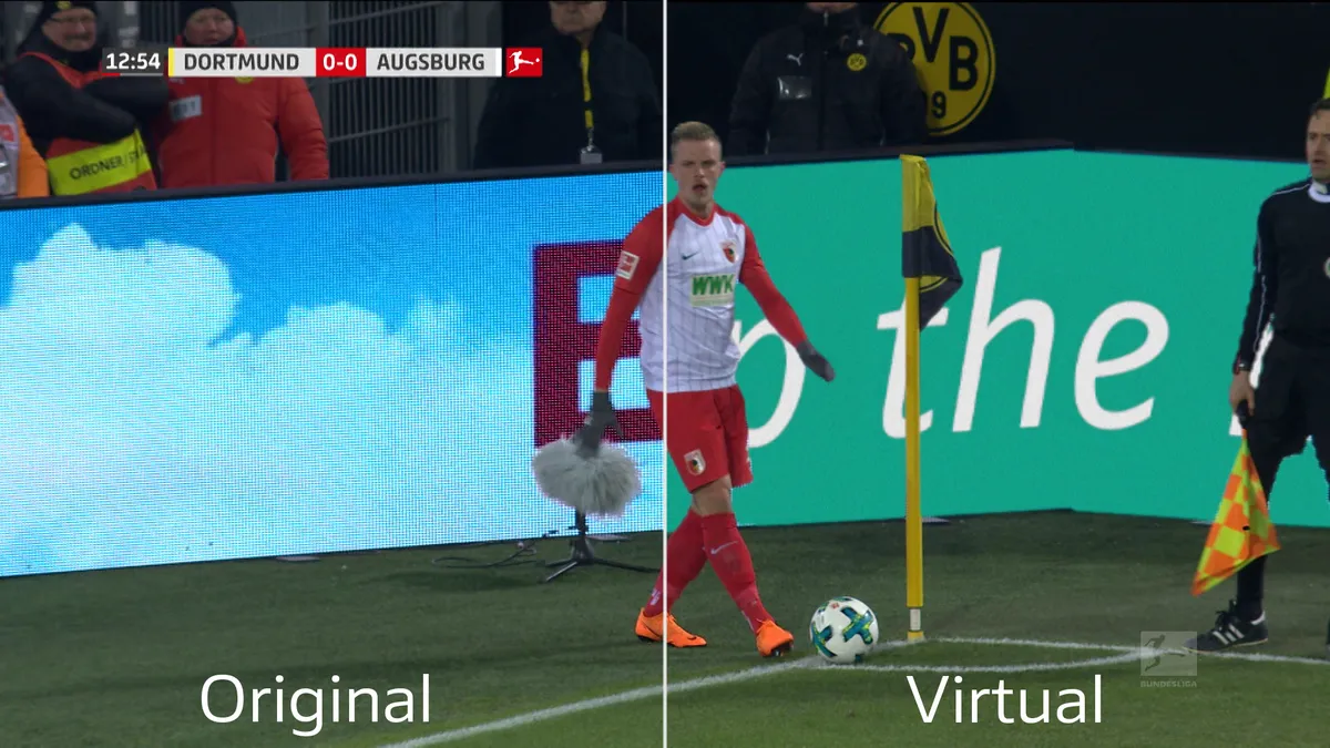 Football Virtual Overlay Advertising - World Sports Advertising