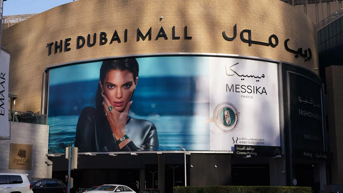 Messika Paris Advert at the Dubai Mall - OOH Advertsing UAE
