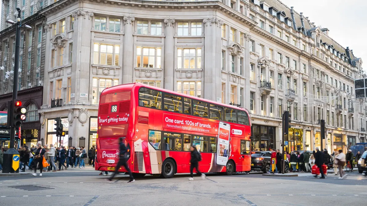 Prezee Christmas Campaign with London Bus Advertising