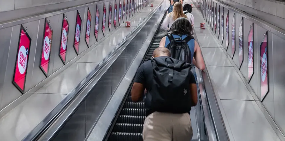 Digital Escalator Panels on the London Underground