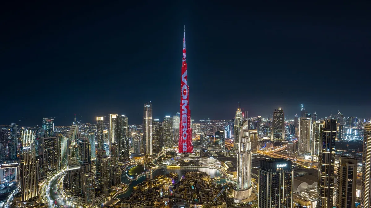 Nike Vomero Advert on the Burj Khalifa Dubai - OOH Advertising UAE