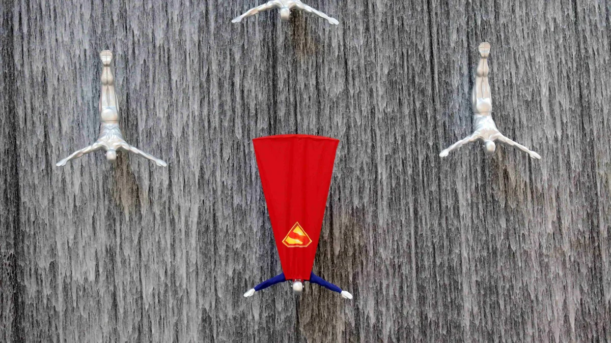 Superman in the Dubai Mall - Dubai Advertising