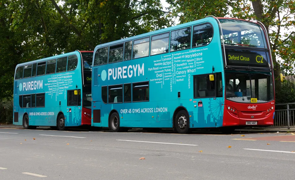 Fitness brand on London buses
