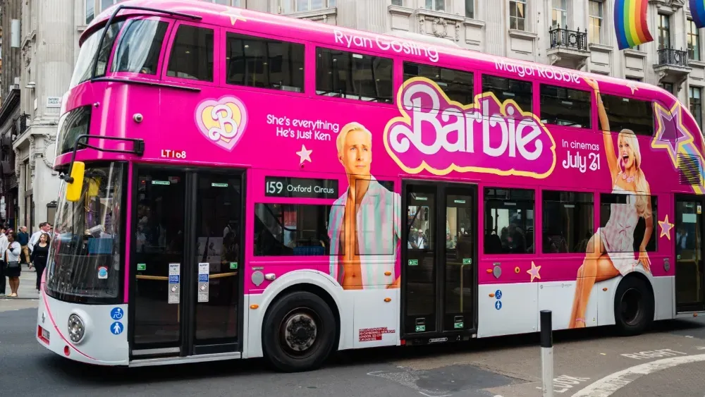 Barbie Movie Promotions on London Buses