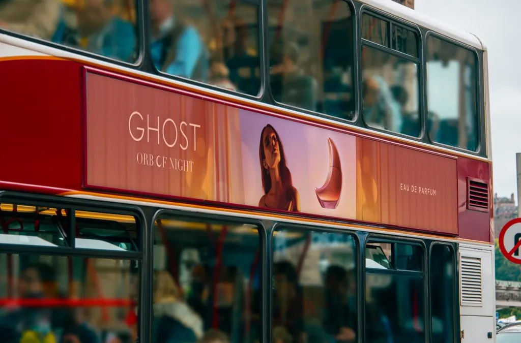 Ghost Perfumes using London bus superside ads
