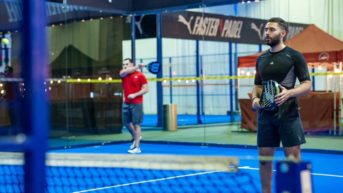 Two players playing Padel in Dubai - World Sports Advertising