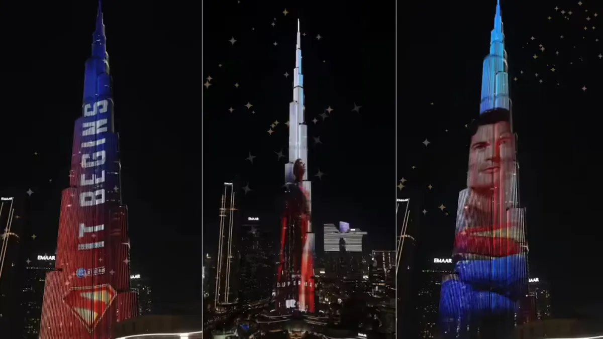 Burj Khalifa - Superman - Dubai Advertising