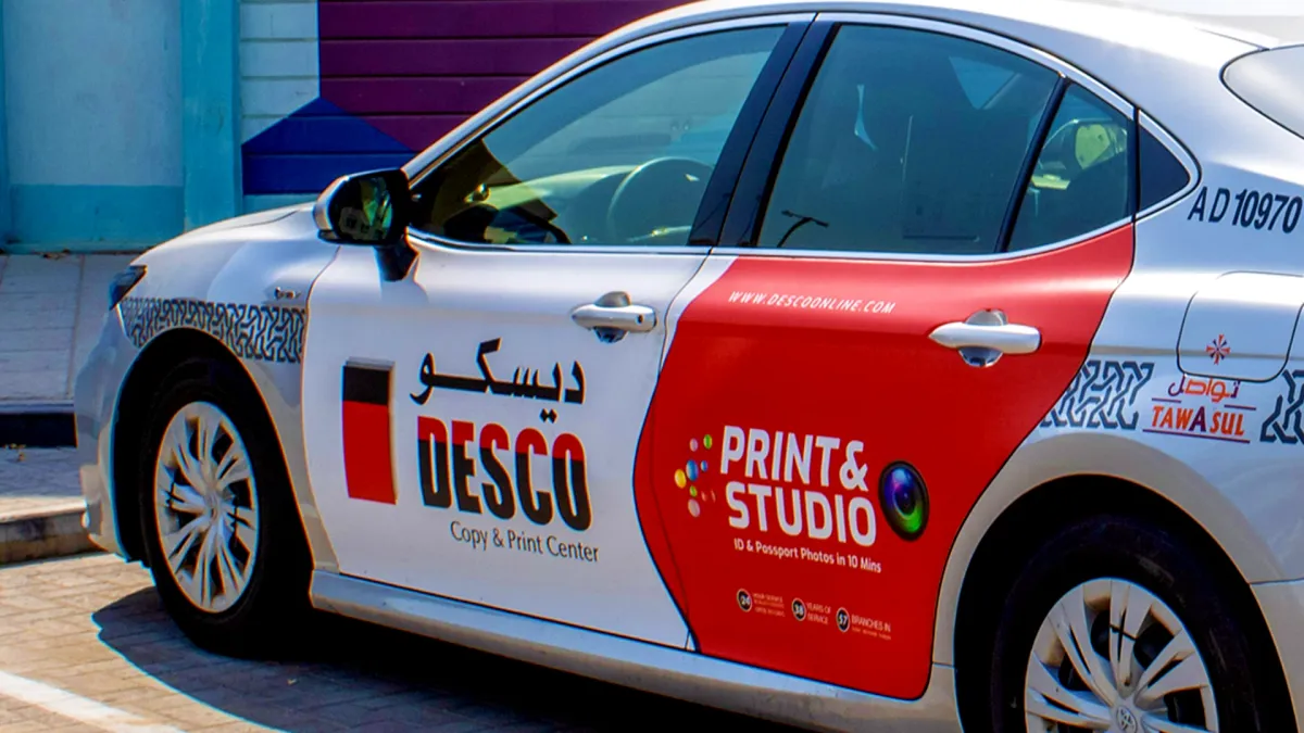 Desco Advertising Campaign on Abu Dhabi Taxis - Dubai Taxi Advertising