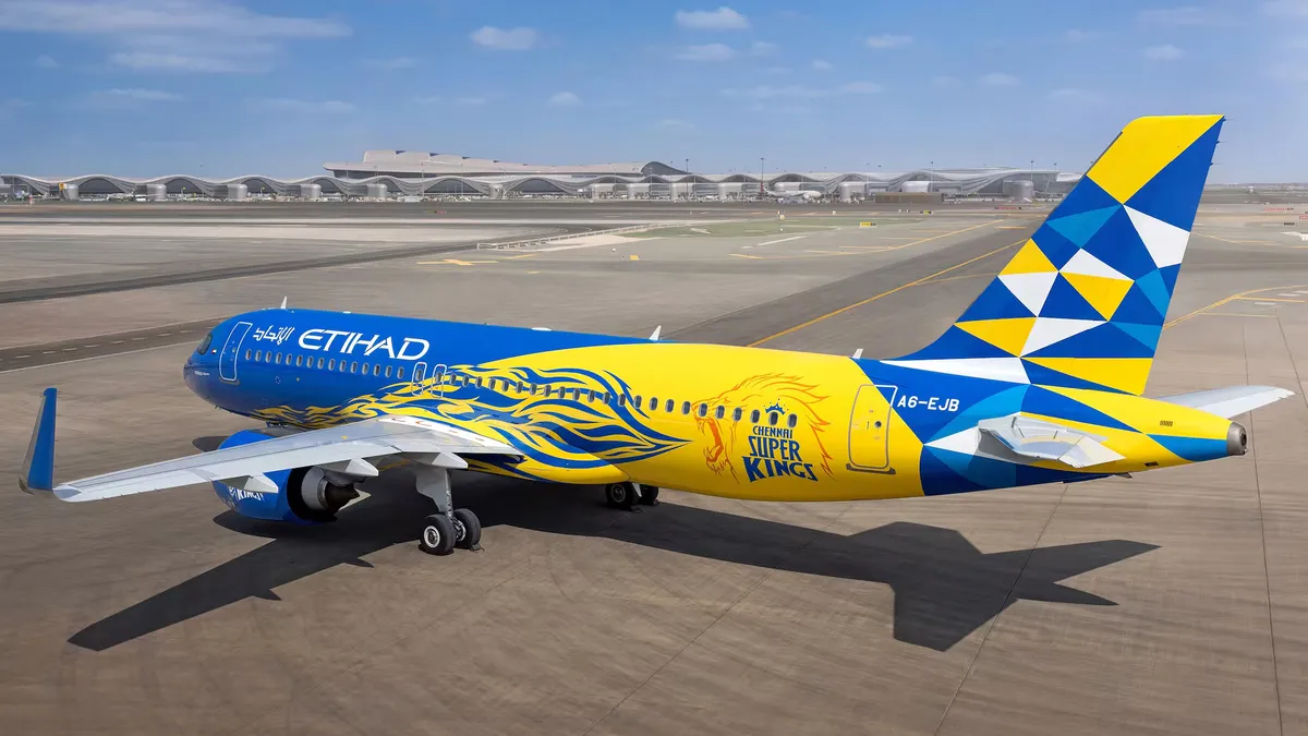 Chennai Super Kings x Etihad Airways - Gulf Airport Advertising