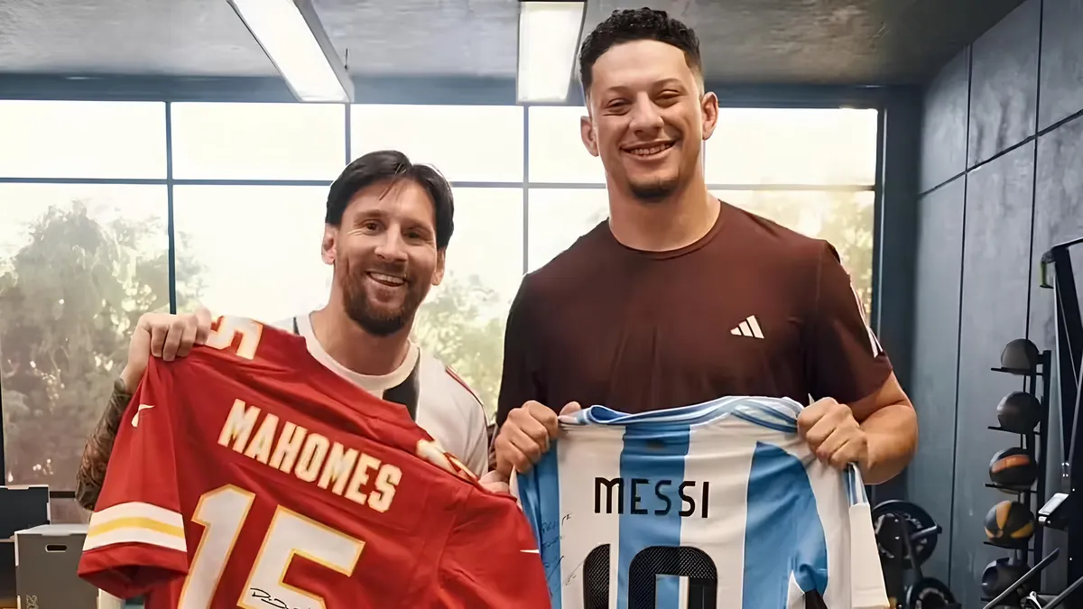 Lionel Messi exchange jerseys with Patrick Mahomes for adidas campaign - World Sports Advertising