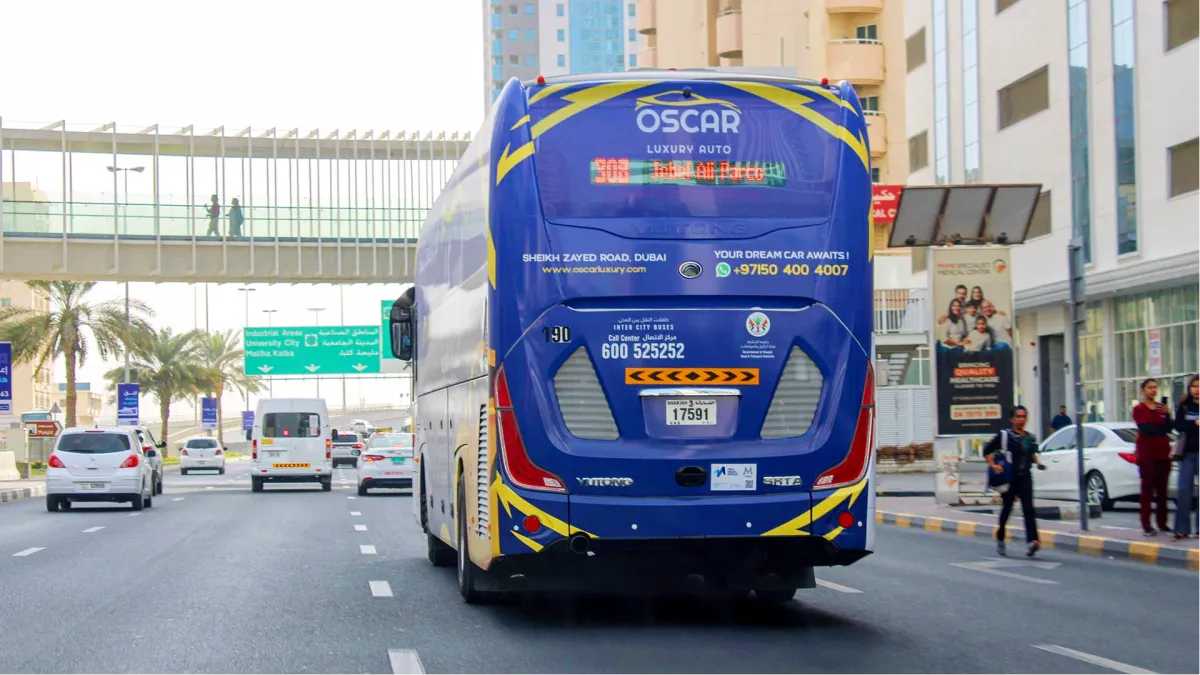 Oscar Luxury Rent a Car Campaign on Dubai Buses - Bus Advertising