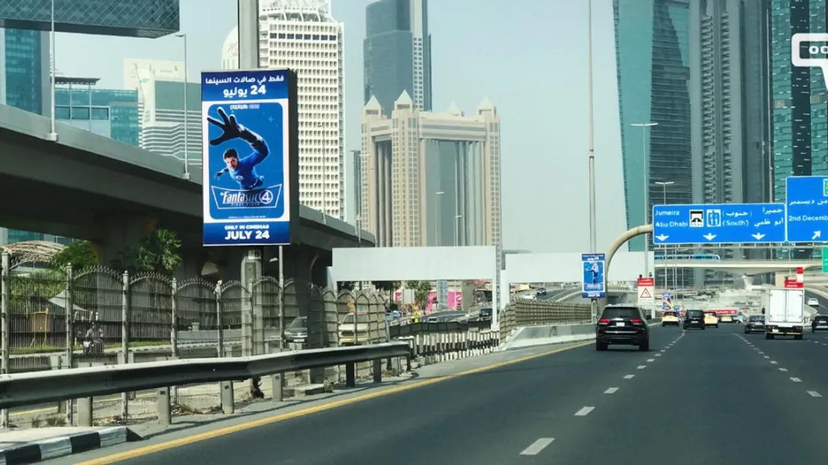 Fantastic Four Lamppost Poster in Dubai - OOH AE