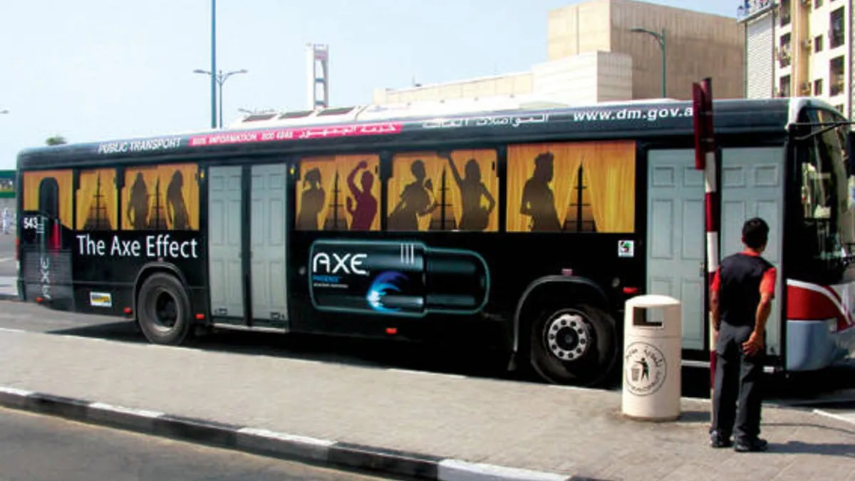 FMCG Brand AXE Body Spray Advertising on Dubai Bus