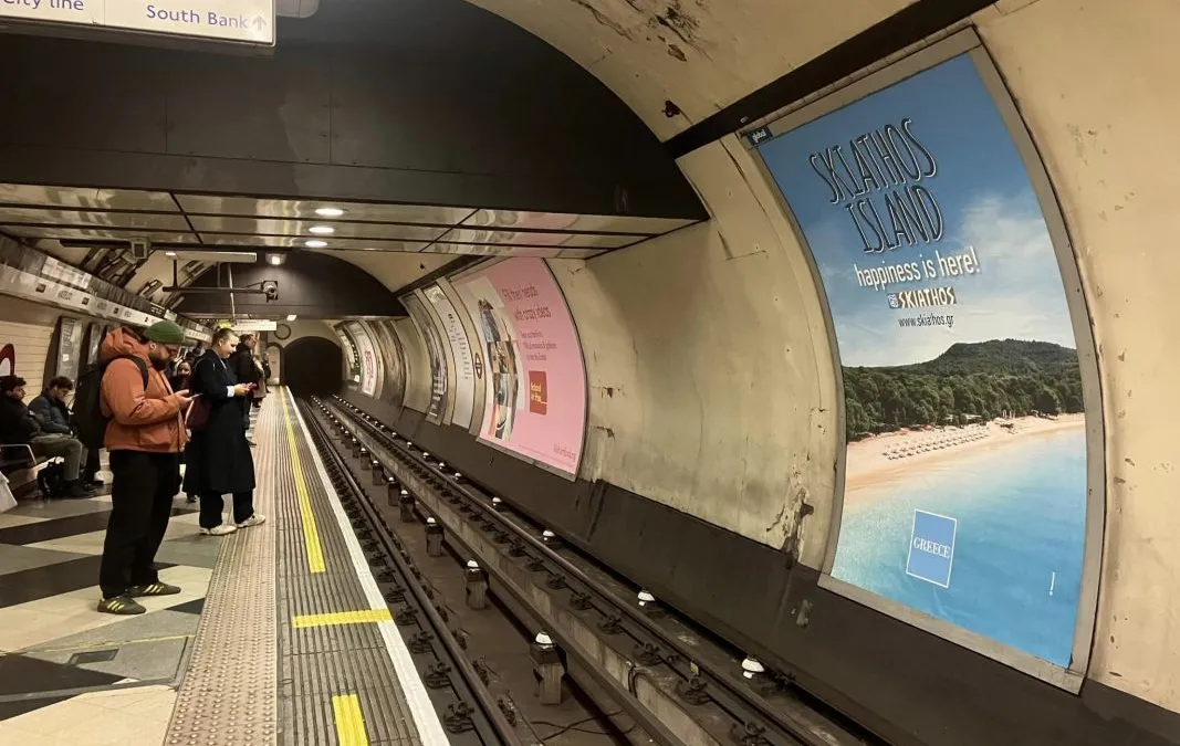 Skiathos Campaign on the London Underground