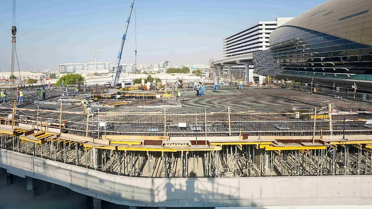 Construction progress of the Vertiport at Dubai Airport DXB