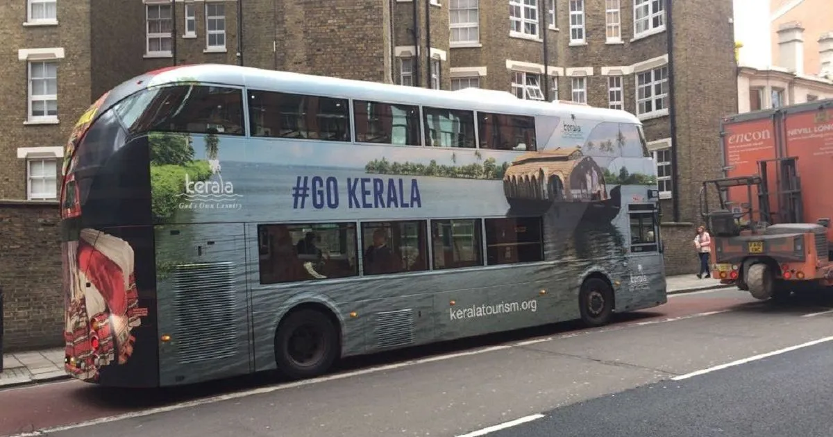 Go Kerala campaign on London Bus