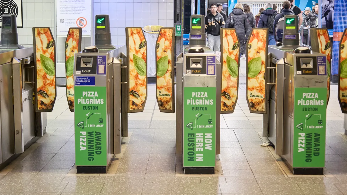 Pizza Pilgrims - Ticket Gateway Advert on the London Tube - London Underground Advertising