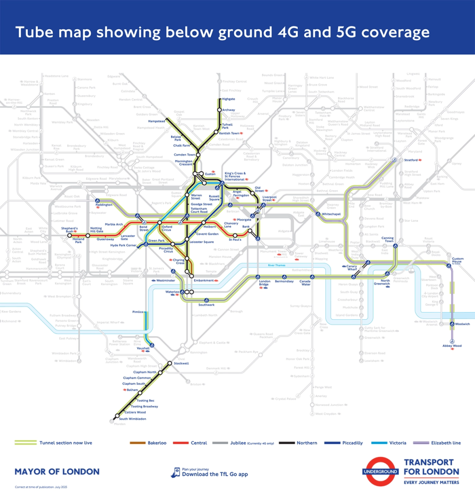Credit: TfL - 4G and 5G Coverage Map